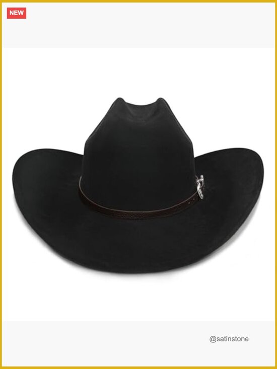 Felt Cowboy Hat - Shapeable Wide Brim Cattleman Western Hat main image 6